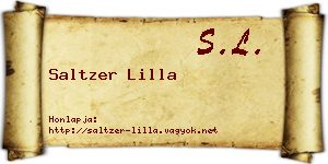 Saltzer Lilla névjegykártya